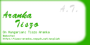 aranka tiszo business card